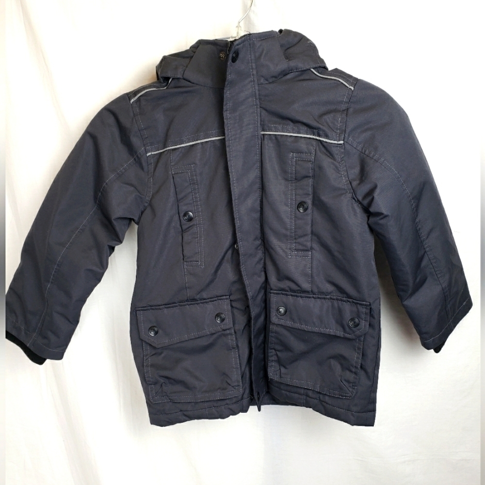 Urban Republic Big Boys Gray Heavy Winter Hooded Coat Full Zip Sz 5/6